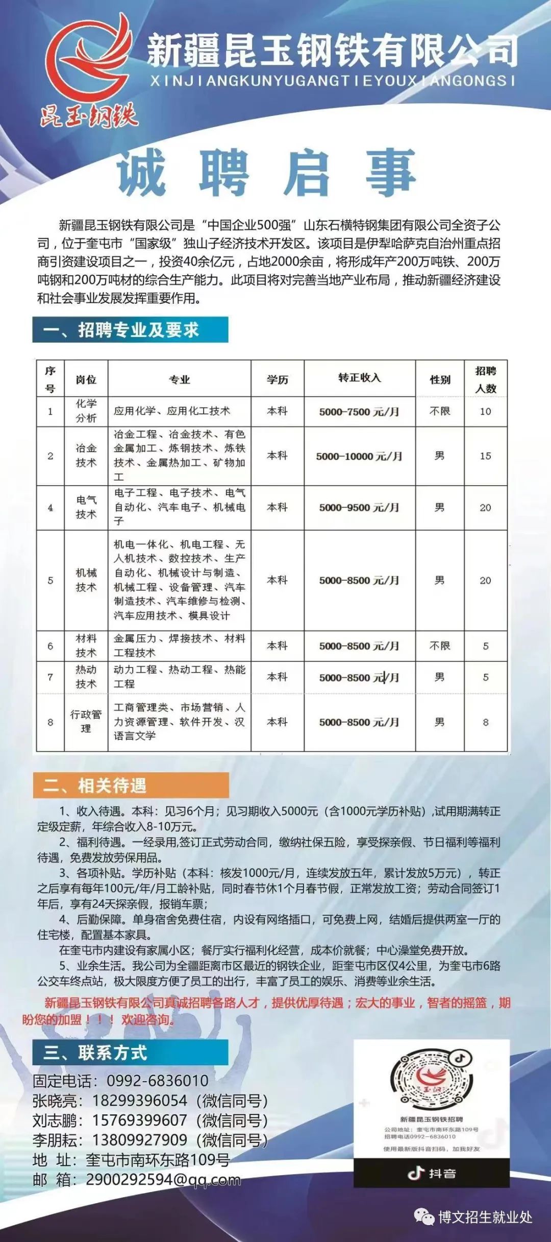 于田县科学技术和工业信息化局招聘启事