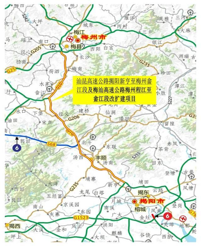 汕汕高铁最新线路图，粤东快速交通动脉连接线